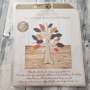 NWT - Gratitude or Family Tree DIY - Wood  - Thanksgiving